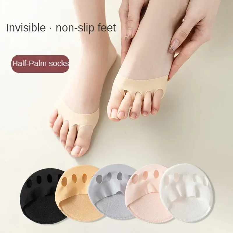 

2/4 pairs Five Toes Forefoot Pads for Women High Heels Half Insoles Corns Foot Pain Care Absorbs Shock Sock Toe Pad Inserts Foot