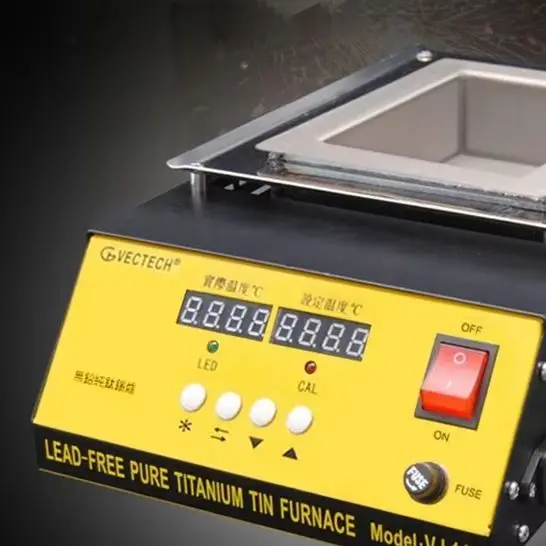 

110V/220V Tin Melting Pot Solder Tin Pot Tin Melting Furnace Thermoregulation Soldering Desoldering Bath 30~400 Degree Ajustable