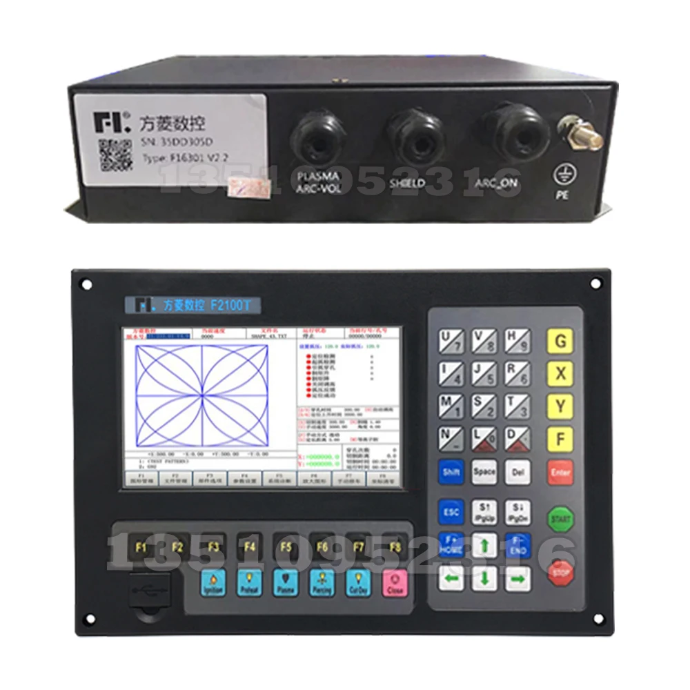 Imagem -05 - Plano de Corte Plasma Controlador Cnc Eixos Plasma Chama Corte Sistema Controle Mais Thc Corpo Levantamento Jykb130-dc24v Mais F521 F2100t V5.0