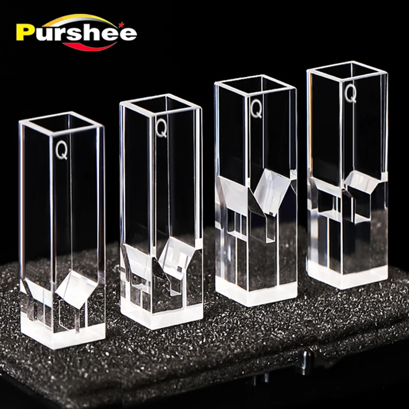 Micro quartz fluorescence cuvette with lid(50-200ul)