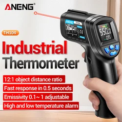 ANENG TH104 pistola di temperatura portatile a infrarossi-50 ~ 550 ℃ sensore laser IR termometro termocamera VA misuratore di schermo strumento pirometro