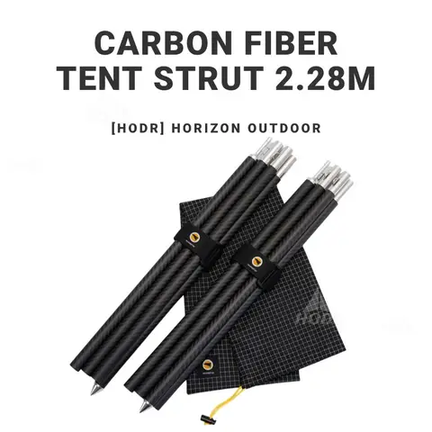 [HODR] 캠핑 텐트 스트럿 초경량 240g 2.28M 탄소 섬유 텐트 폴 캐노피 방수포 플라이시트용 휴대용 텐트 지지대