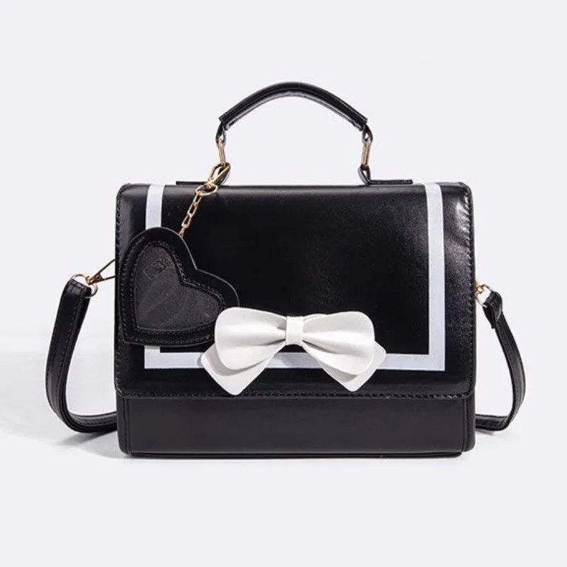 Ita Bag Sweet Bow PU Crossbody Bags for Girls 2024 New Elegant Cute Summer Handbag Simple Chic All Match Bolsas Mujer