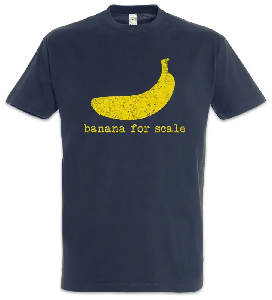 Banana For Scale T-Shirt Diagram Fun Geek Nerd Computer Science Scientist Coder tops Unisex Summer Short Sleeve