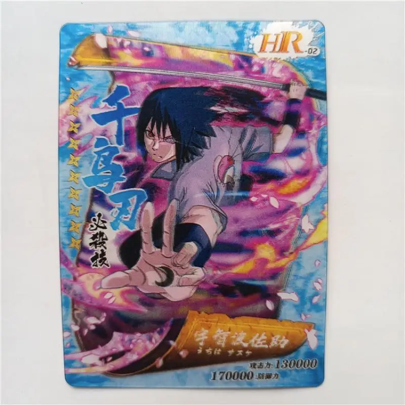 Little Dinosaur Naruto Anime Characters Hr-Card Stereo Uzumaki Naruto Hatake Kakashi Uchiha Itachi Uchiha Obito Collection Card