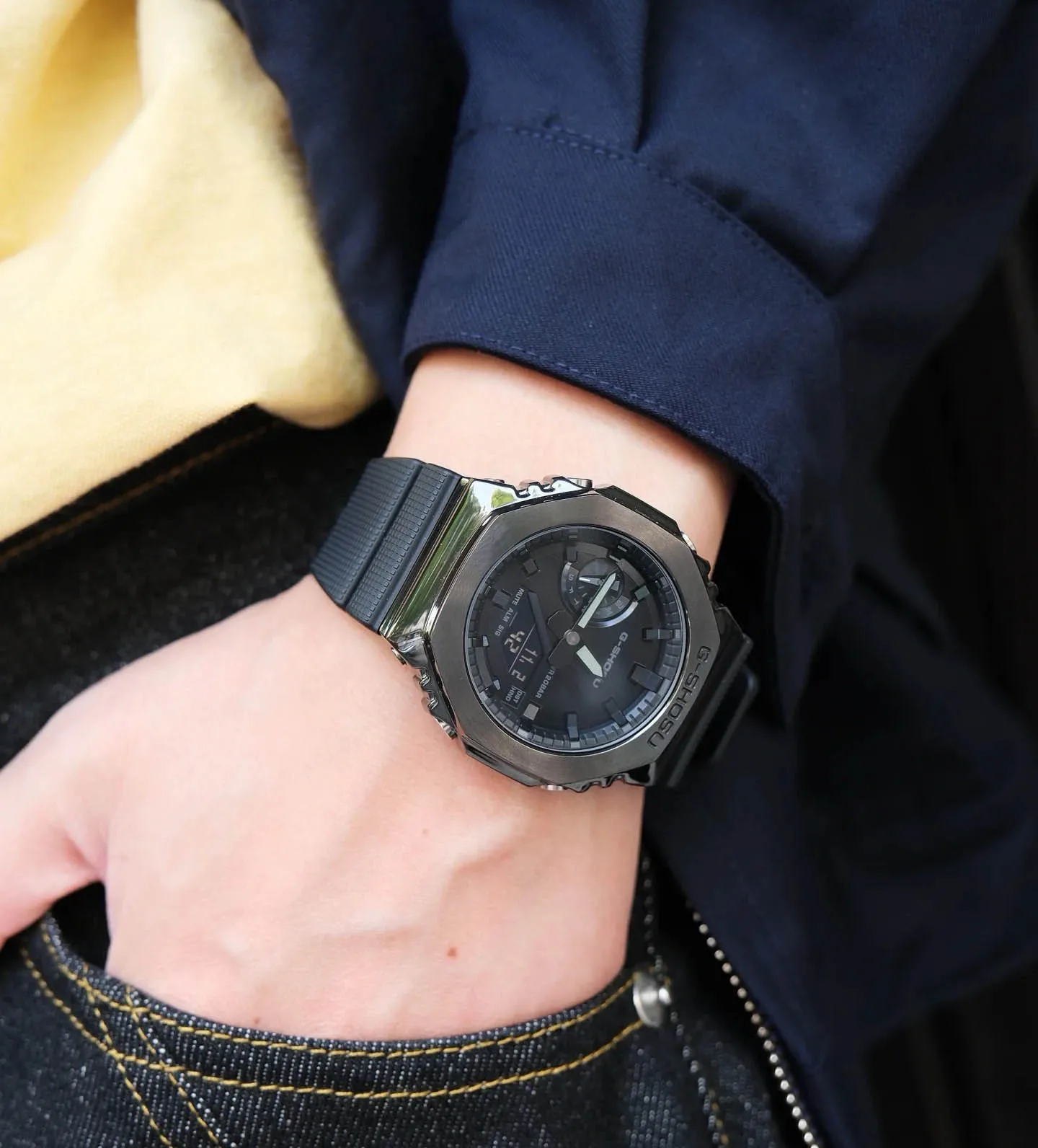 

Цифровые спортивные часы унисекс из сплава с большим циферблатом, полностью функциональный светодиодный двойной дисплей, серия World Time