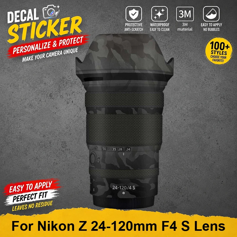 For Nikon Z 24-120mm F4 S Lens Skin Protective Sticker Anti-Scratch Vinyl Wrap Premium Body Decal Cover Z24 120 F4S Lens Decal