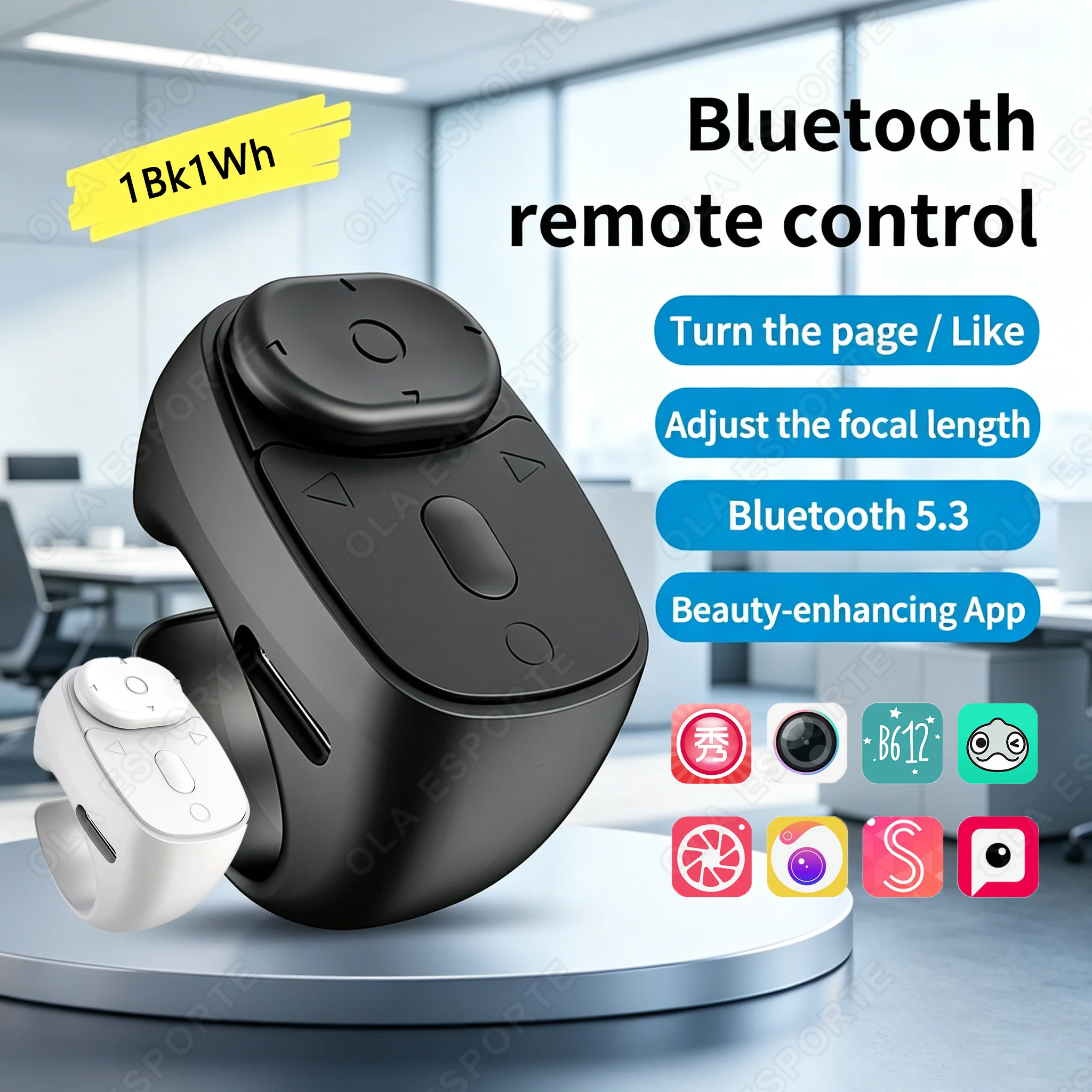 New Remote Control Bluetooth Page Turning Ring, Multifunction Accessory