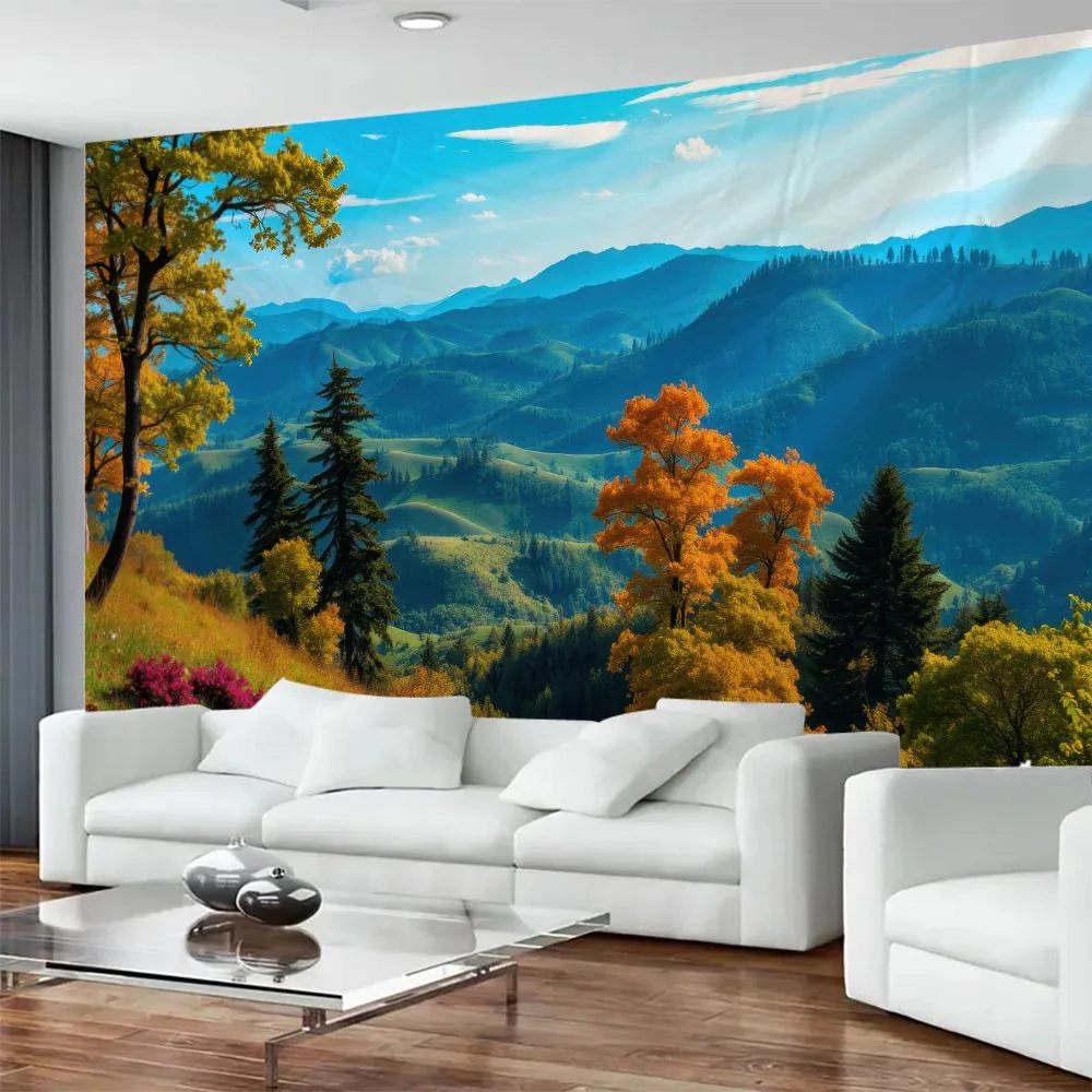 Bedroom, living room, dormitory, large tapestry, party background wall decoration, home natural scenery, multi size wall hanging