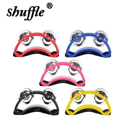 Foot Rattles Percussion for Party Elliptical Tambourine Cajon Box Drum Companion With Double Row Cymbal Orff Musical Instruments