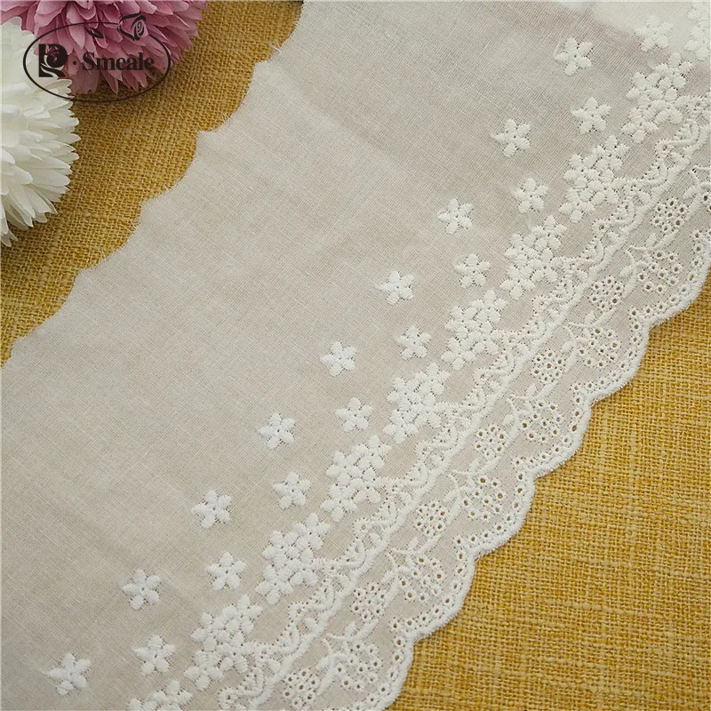 DIY Handmade Cotton Embroidery Lace, Baby Clothes, Skirt Decoration Fabric, Pure Cotton Trim, RS1988, New Clothing Accessories