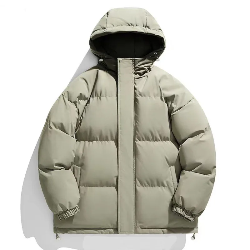 

Size 8XL New Fashion Men Hooded Solid Casual Down Jackets Black Warm Parkas Male Thicker Winter Coats Man Loose Warm Parkas