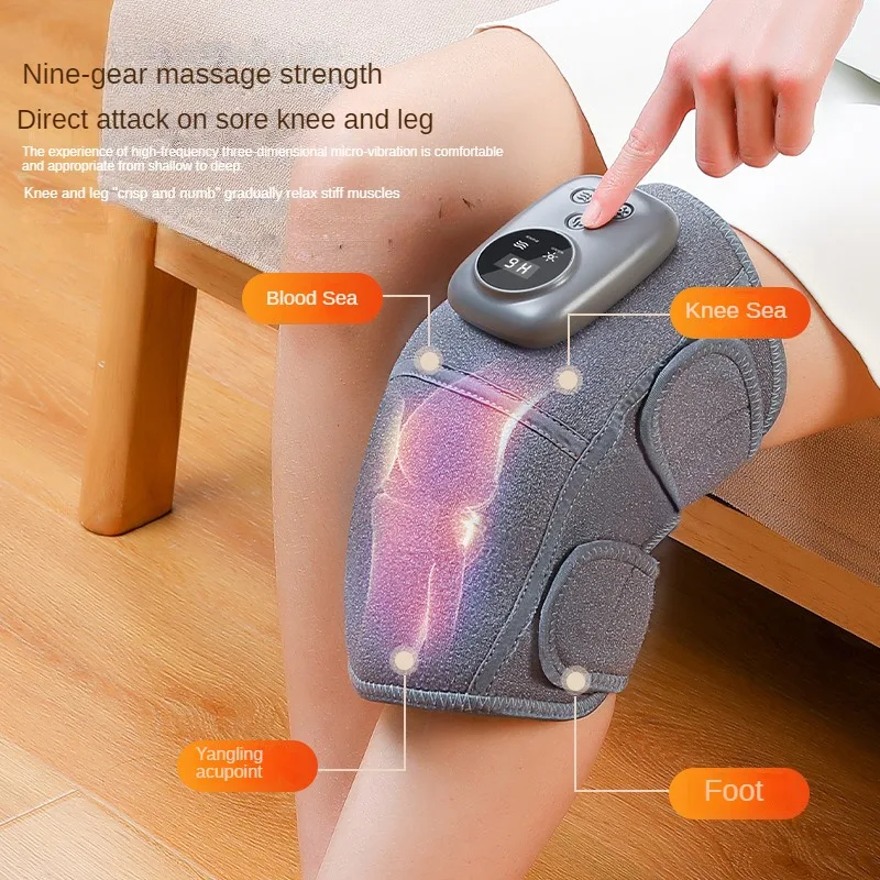 Relieve Knee Pain & Improve Joint Health With  Heating Massage Instrument - USB Heated Knee Massager Brace For Arthritis Suffere