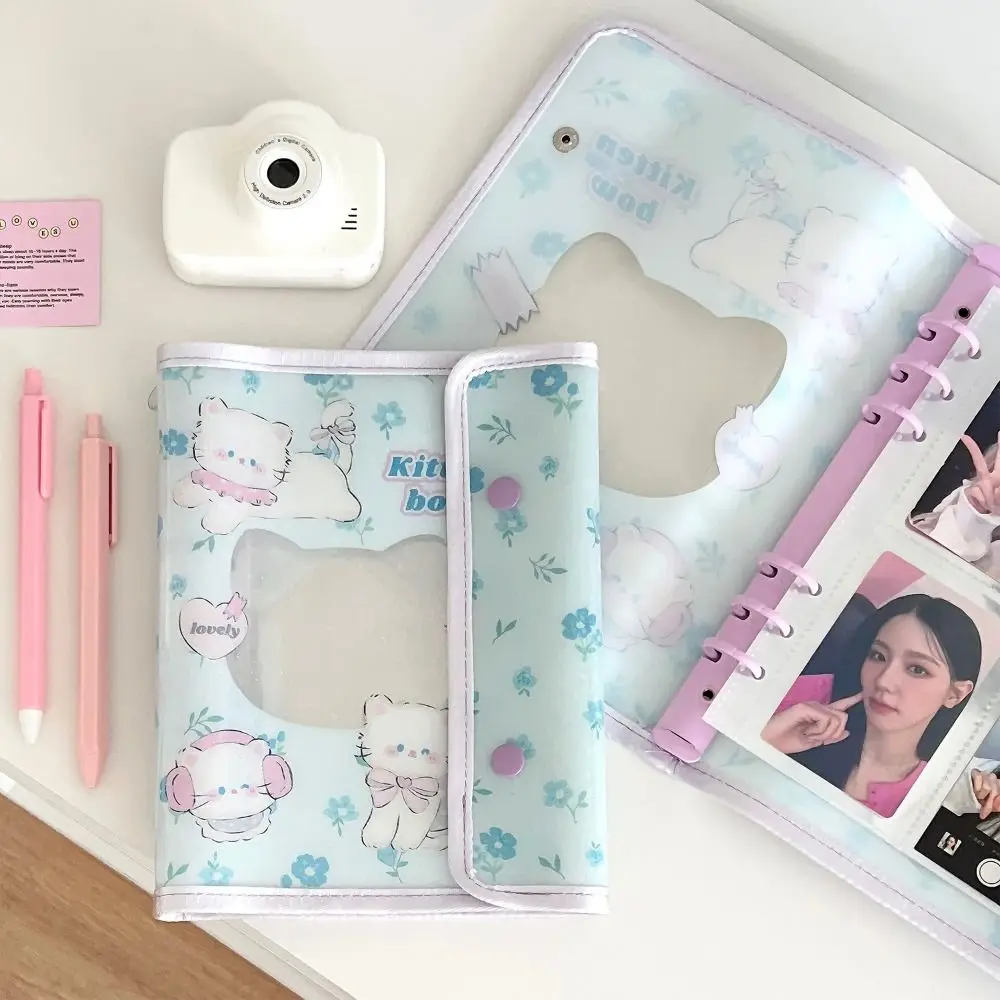 بولي كلوريد الفينيل A5 A6 الموثق Photocard حامل مجلة دفتر بطاقة المجلدات Photocards سجل القصاصات الإبداعية الكرتون كابينة تصوير إطارات