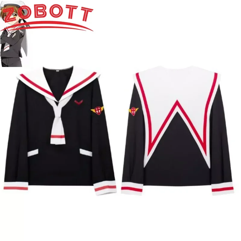 Anime Card Captor Sakura Card Captor Kinomoto Sakura Li Syaoran costume cosplay uniforme scolastica uomo donna campus vestito da marinaio