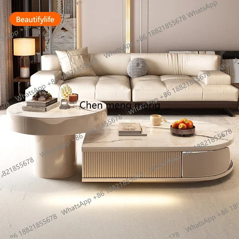 

A48 Роскошный дизайн Журнальный столик для хранения дома Скандинавский дизайнерский прихожая Приставной столик Экономия места Уникальный Mesa De Centro Sala Furnitu