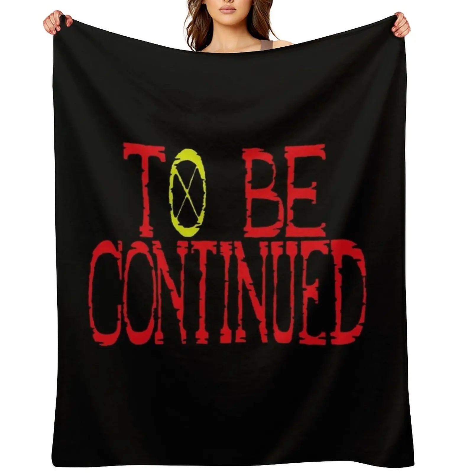 

To be Continued OP Throw Blanket Retros Camping Cute Plaid Flannel Fabric Blankets