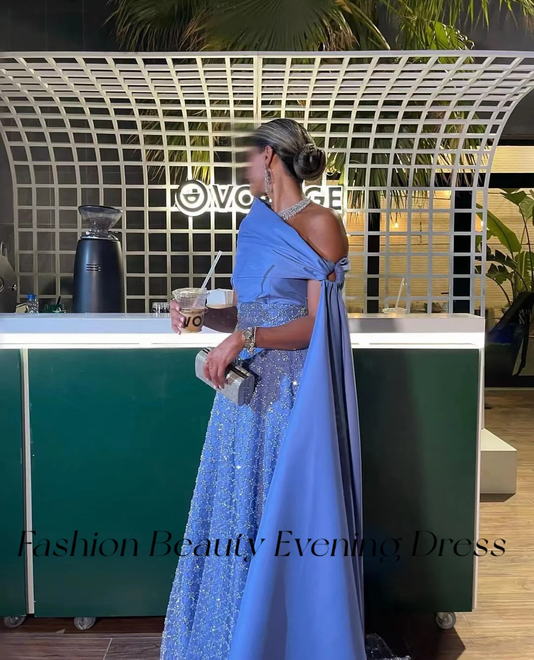 Fashion Beauty Satin Prom Dresses Sparkle Strapless One Shoulder Floor-Legnth Elegant Party Dress For Women 2024 robes de soirée