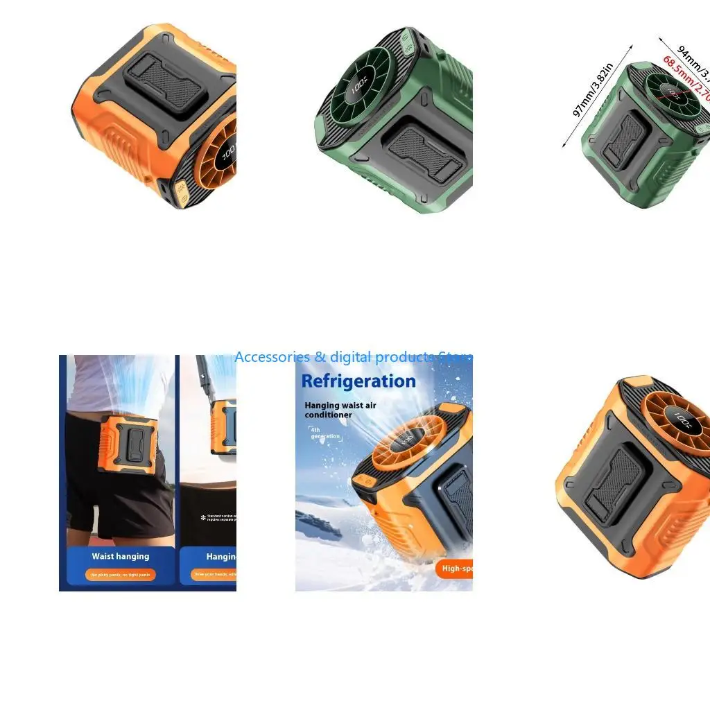 77JD Adjustable Speed Cooling Fan Silents Operation USB Rechargeable For Desk Tent