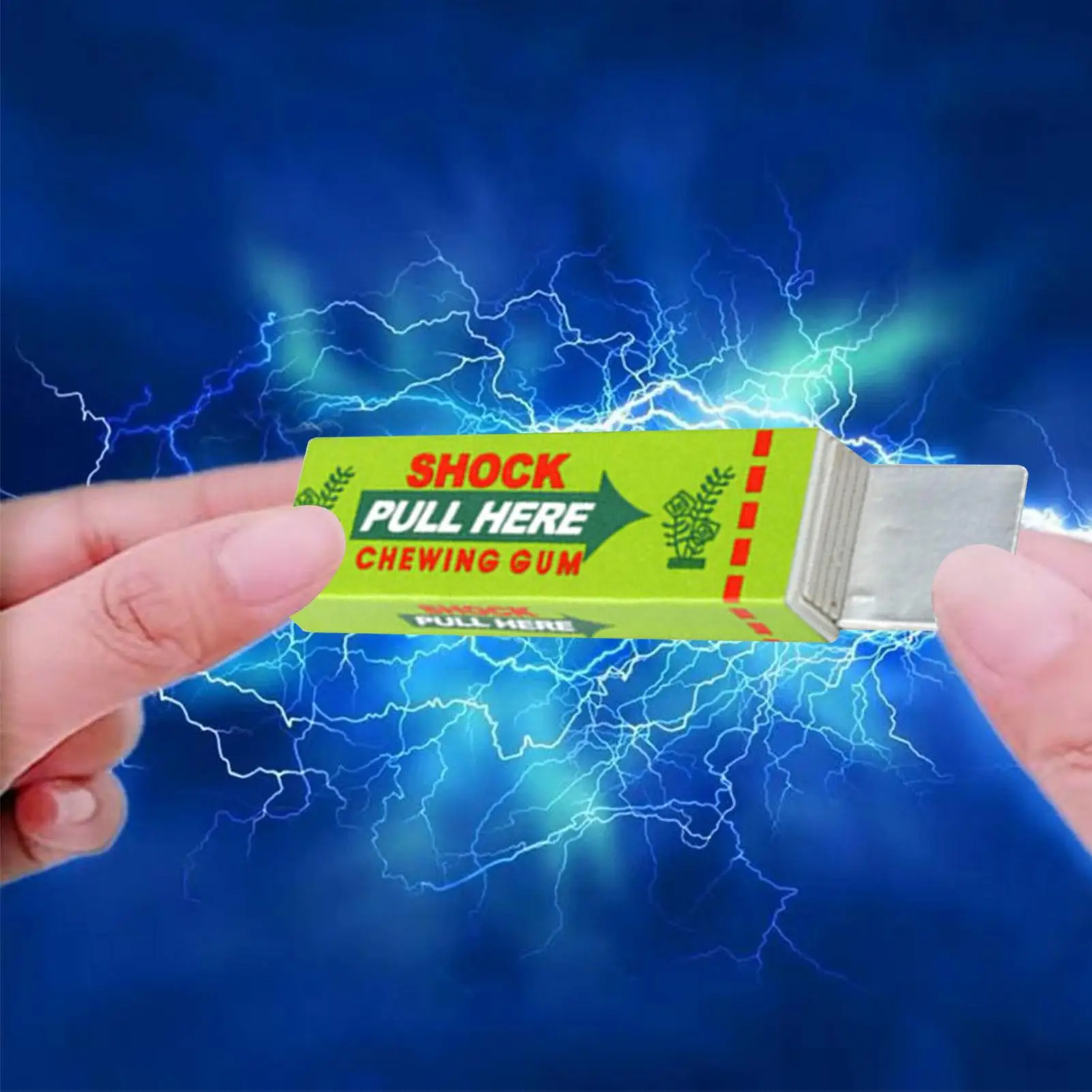 Divertente trucco di sicurezza Scherzo shock Giocattolo Scossa elettrica Shocking Pull Head Gomma da masticare Gag novità articolo giocattolo per bambini All'ingrosso