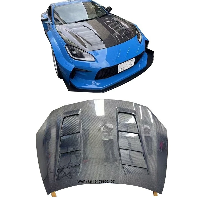 

Высококачественный передний капот из углеродного волокна для Toyota GR86 'Subaru BRZ 2022 + передний бампер, капот двигателя, крышка капота, автомобильные аксессуары