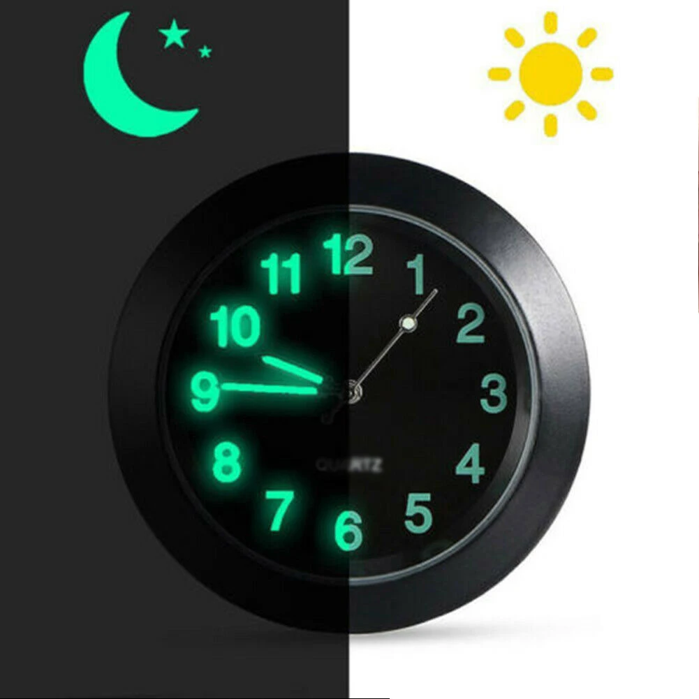 Chrome Metal Car Clock Clip Interior Parts Quartz Replacement Watch Accessories Auto Air Vent Portable Chrome Metal