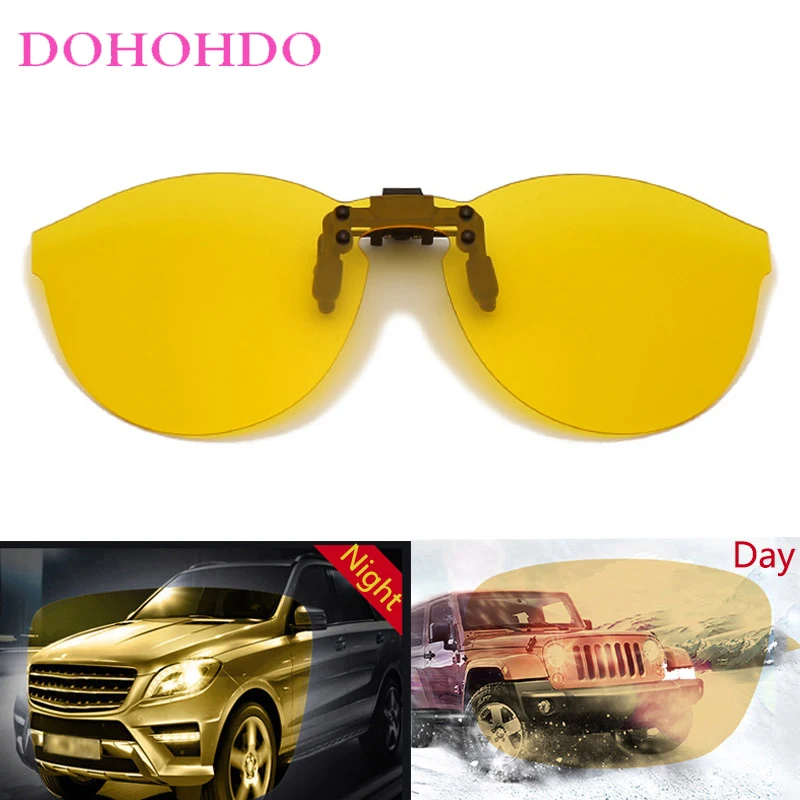 

Outdoor Classic Lenses Clip On Sun Glasses For Men Vintage Design Night Vision Anti-Glare Glasses Woman Polarized Goggles UV400