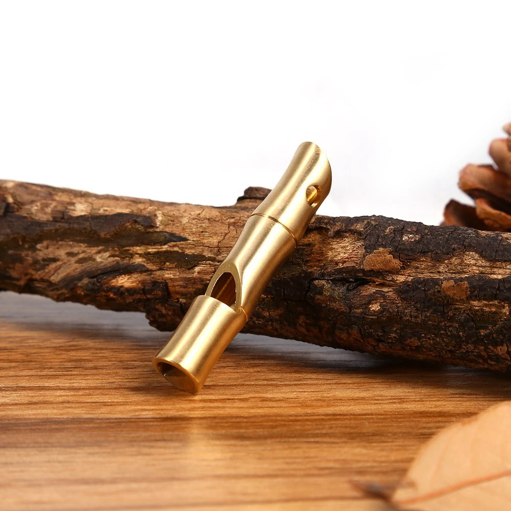 

Lightweight Brass Whistle for Outdoor Use - High Decibel Bamboo Section Design with Durable Polishing and Pickling Process