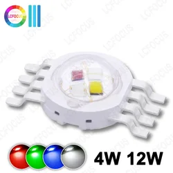 Kecerahan tinggi 4W 12W RGBW RGBWW chip LED COB 1W 3W merah hijau biru putih putih hangat cocok untuk DJ DMX lampu panggung lampu manik strip lampu bohlam efek cahaya