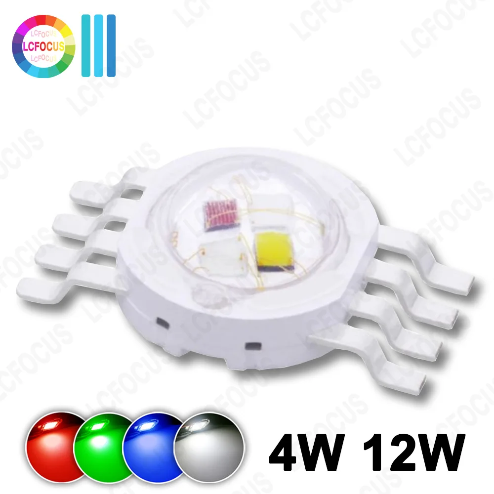 Super Bright 4W 12W RGBW RGBWW LED COB Chip 1W 3W Red Green Blue Warm Cool White For DJ DMX Stage Light Beads Lamp Bar Bulbs