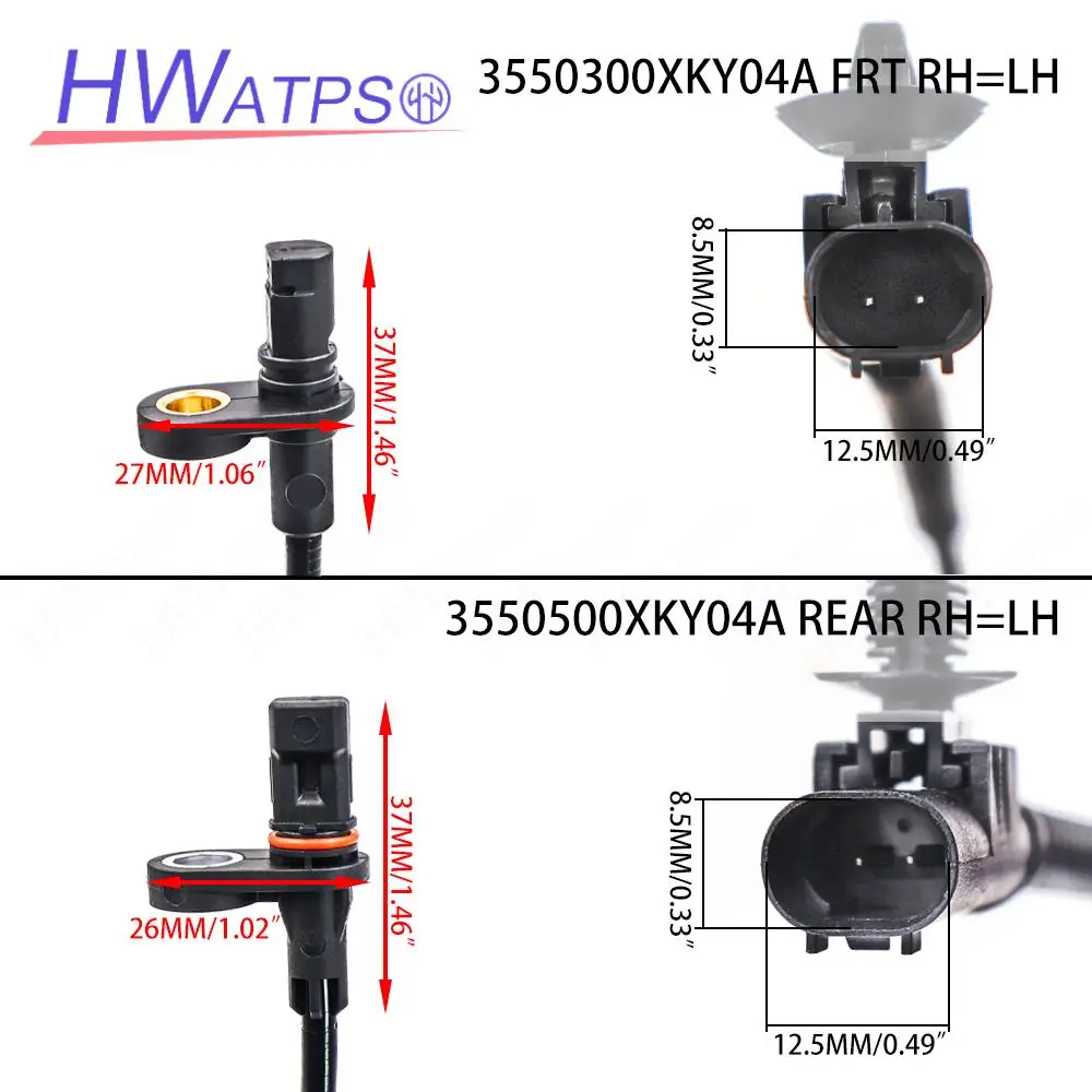 Передний задний левый правый датчик ABS 3550300 XKY04A 3550500 XKY04A для Great Wall HAVAL H6