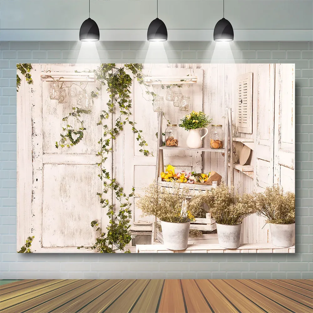 Mocsicka primavera Pascua pared de madera fotografía telón de fondo niño Festival cumpleaños conejo Floral pastizales retrato de bebé fondo