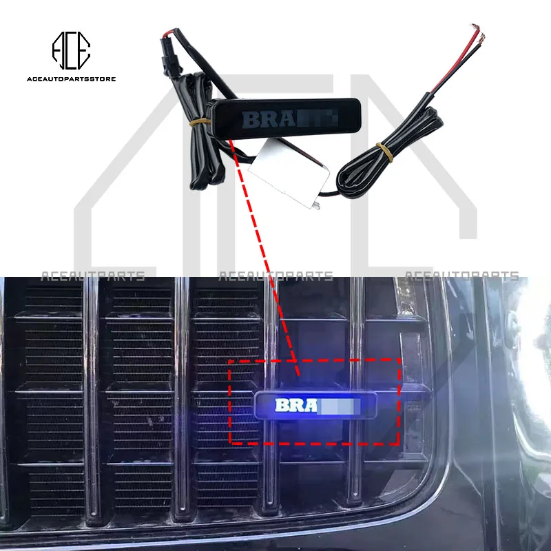 LED Grill Sticker Logo Light For Mercedes Benz W463 G63 G65 G500 W212 W205 W221 B Style LED Insignia Light Brabus Sticker