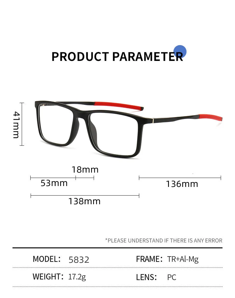Sport-Stil ultraleichte Lesebrille al-mg Legierung Beine Rahmen für Männer Anti-Blaulicht photo chrome Presbyopie Brille 0 ~ 6 – Detail 4