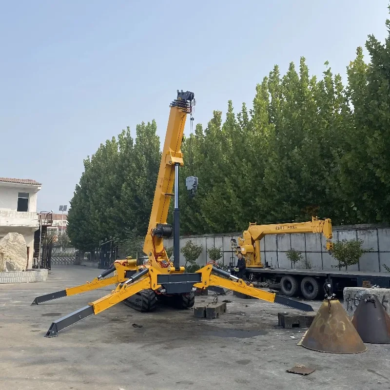 High Performance 3 Ton Spider Crane Wide Base Outrigger Portable Lifting Equipment Bulgaria Construction Site Workshop Hot Sale