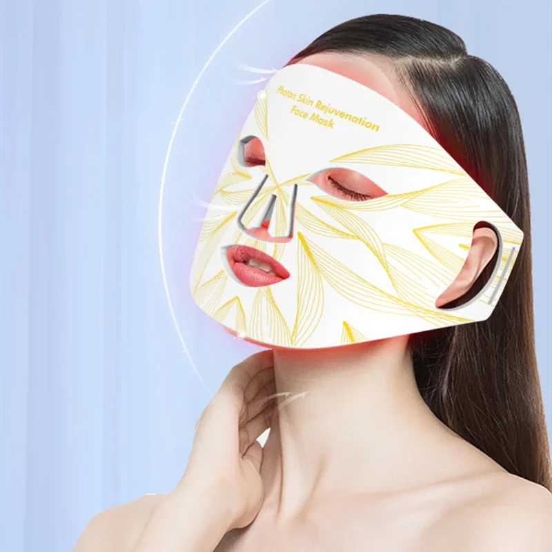 Sunsred M4 timer control 4 color led light therapy medical grade flexible silicone led facial masks