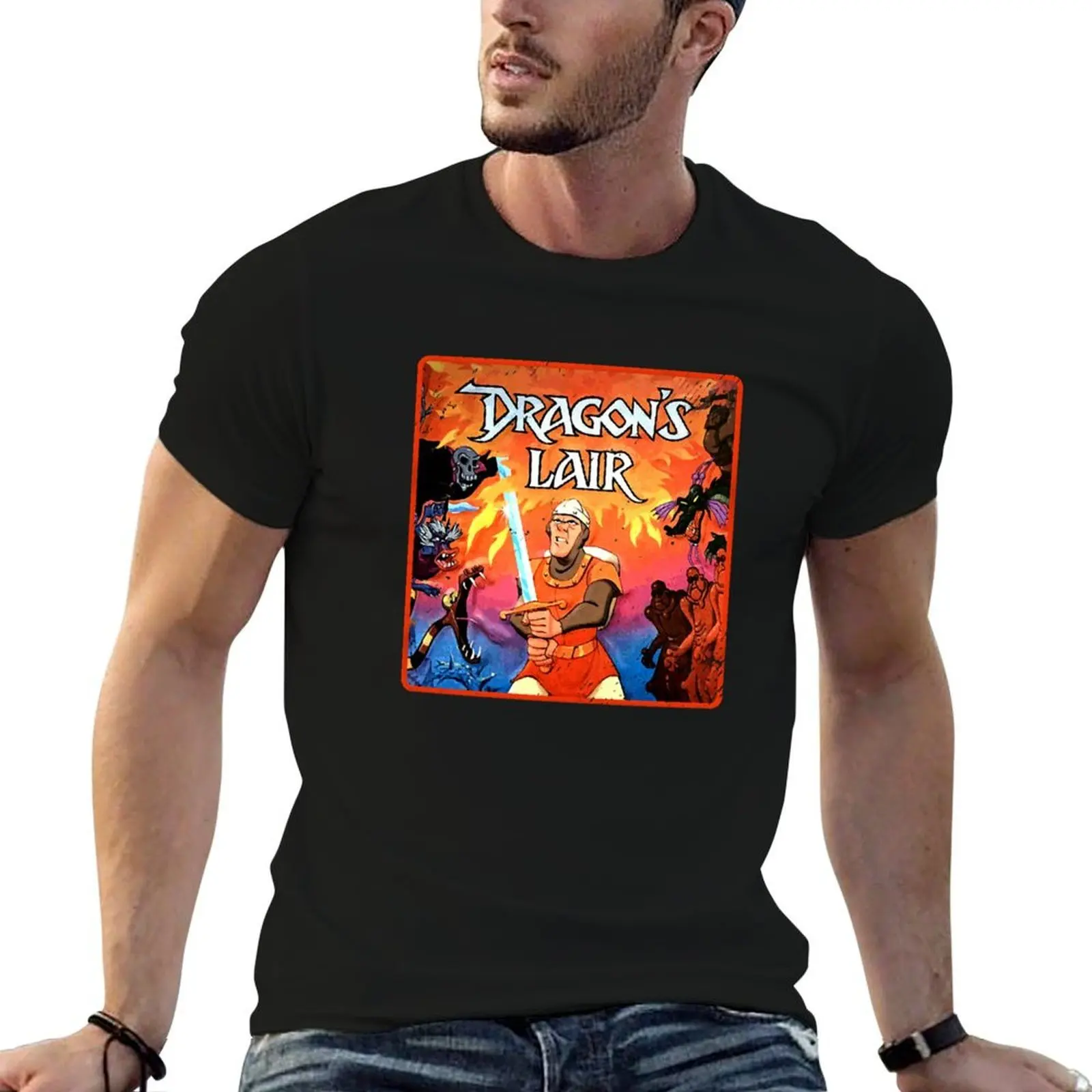 

T-Shirt 100% cotton Dragon's mens graphic men t Vintage man 100% t Lair shirts t luxury shirt brand cotton shirts
