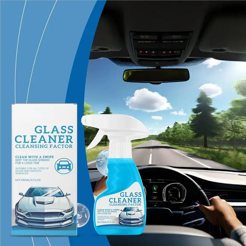 Automotive Oil Film Cleaner 120ml Automotive Glass Oil Film Cleaner Car Window Cleaner For Remove Dirt Water Stains Windshield