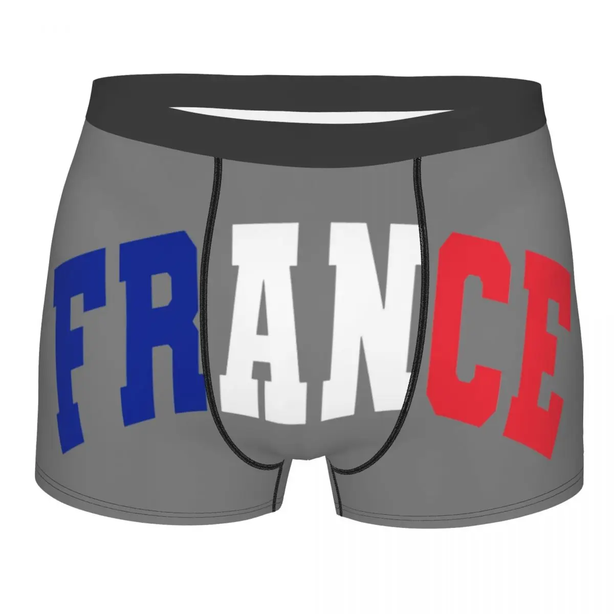 Custom French Flag Colors Jersey Letters Boxer Shorts For Homme 3D Print Paris Underwear Panties Briefs Soft Underpants