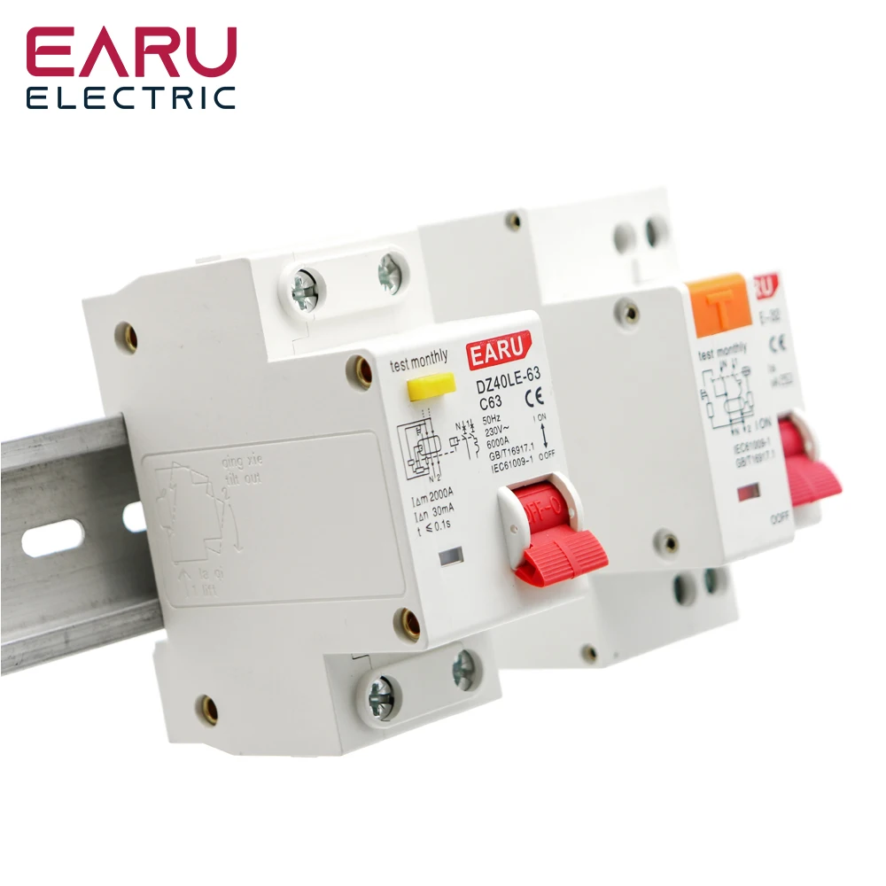 EPNL DPNL 230V 1P+N Residual Current Circuit Breaker with Over and Short Current Leakage Protection RCBO MCB