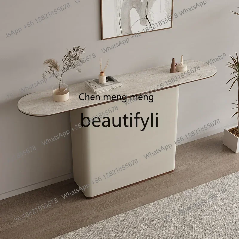 New arrive VVCRetro style, entrance table Italian style, living room corridor, rock slab entrance platform, entrance against the