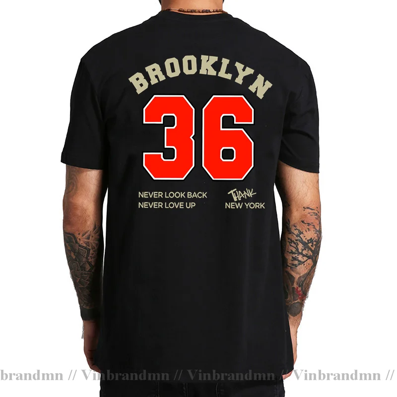 Fashion Brooklyn 36 T Shirt Men Summer Cotton Top Tee Shirt Casual New York Clothing Vintage Streetwear Harajuku y2K T-Shirt 티셔츠