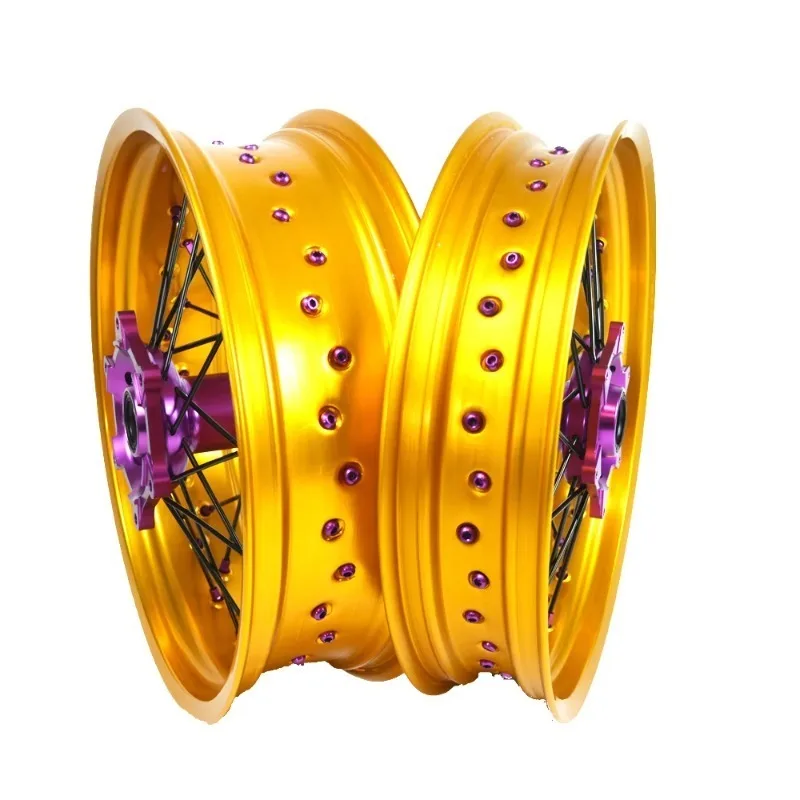

2025 New Style 2025 New Style 2025 New Style EXC 125 250 400 500 17 Inch Compatible Supermoto Wheels Motorcycle Wheels Set For K