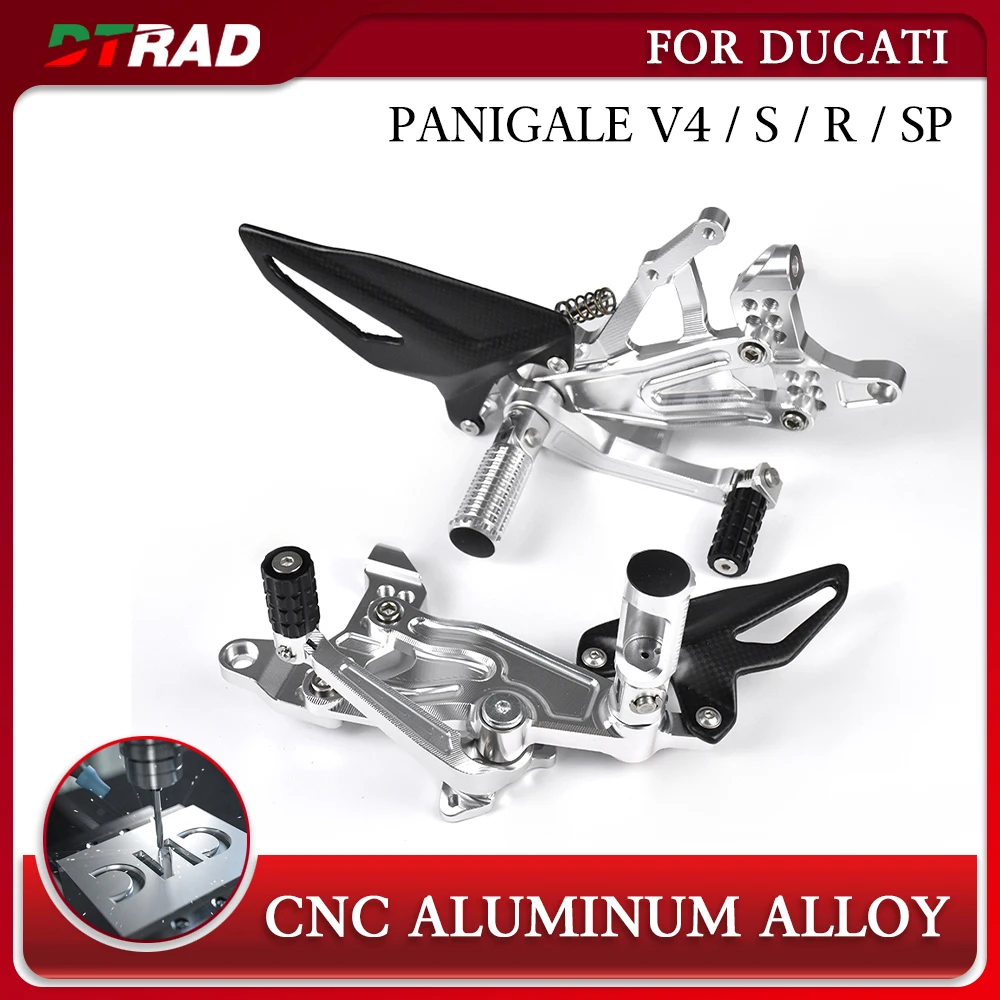 For Ducati Panigale V4 S V4R RearSet  V4 Adjustable Racing Foot CNC Carbon fiber