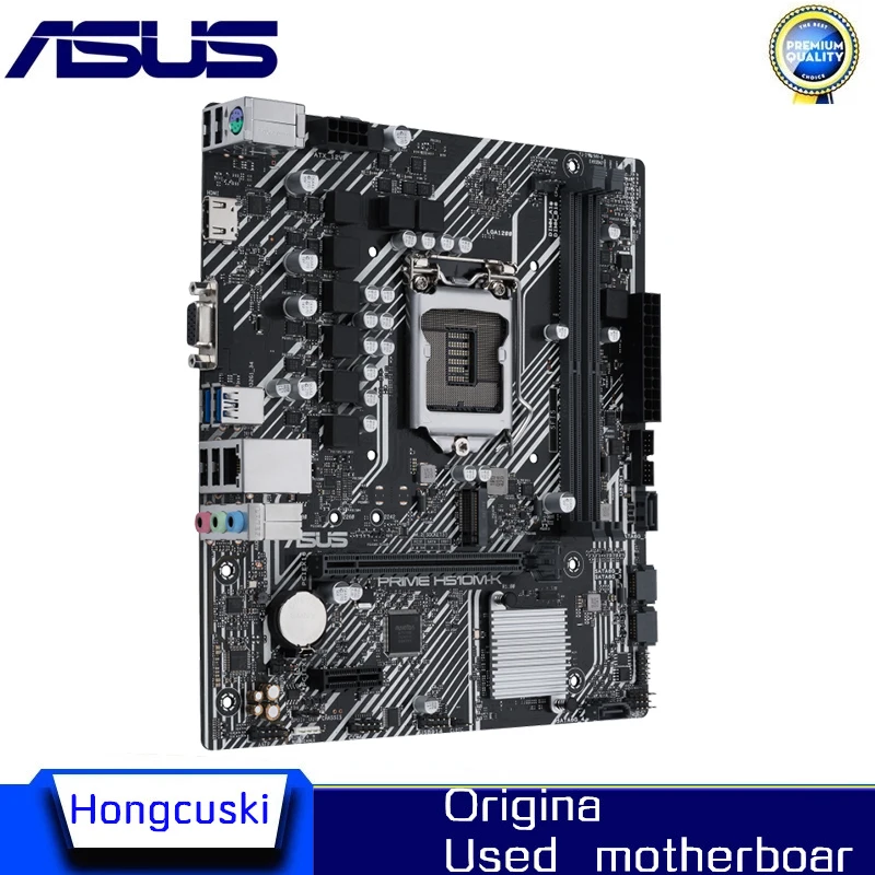 For ASUS PRIME H510M-K Original Desktop Intel Used H510 H510M DDR4 Motherboard LGA 1200  i7/i5/i3 USB3.0 M.2 SATA3