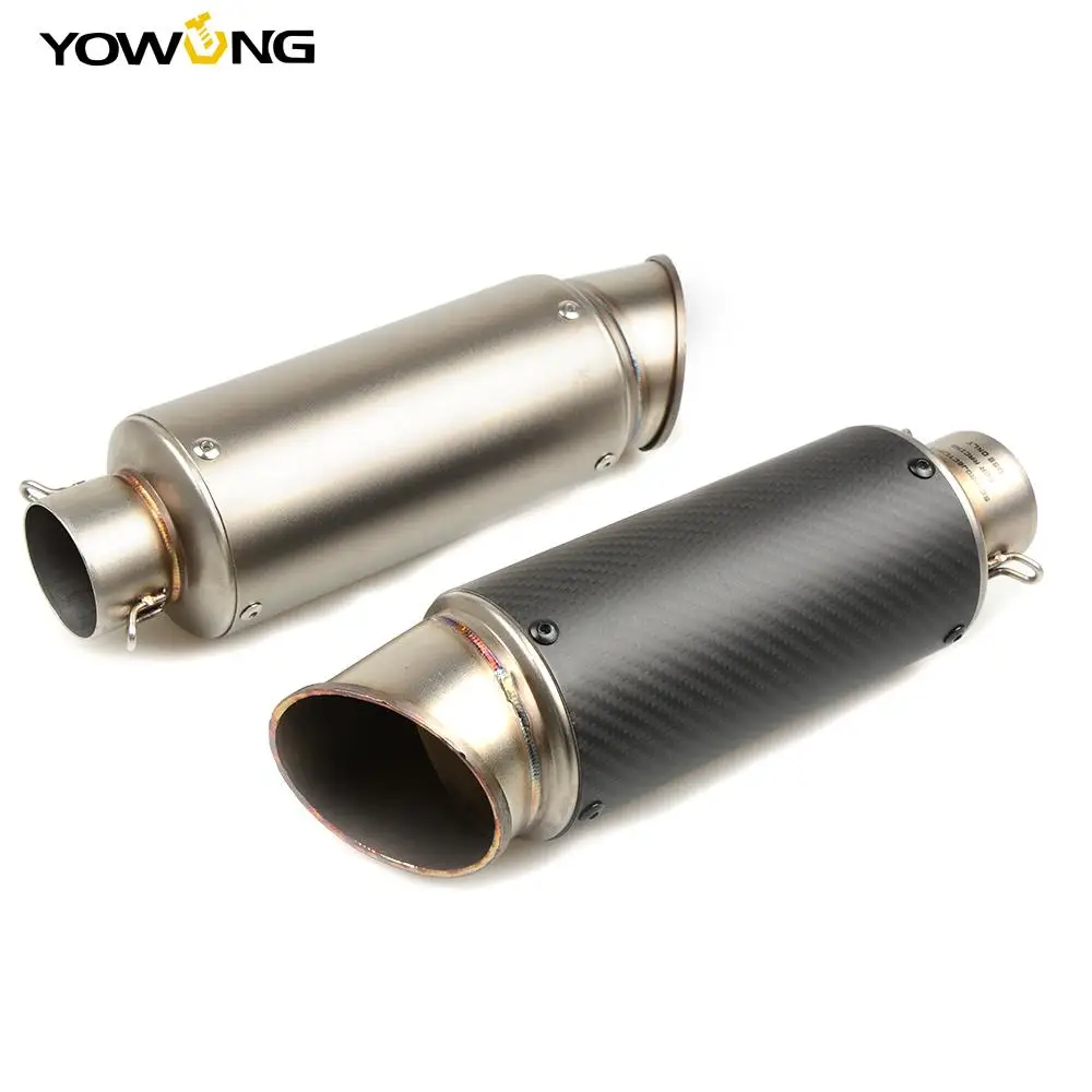 Motorcycle modified muffler carbon fiber exhaust pipe For Fazer600 FZ6S FZ6N FJ-09 FJR 1300 TDM 900 FZ8 FZ8S MT-01 MT-03