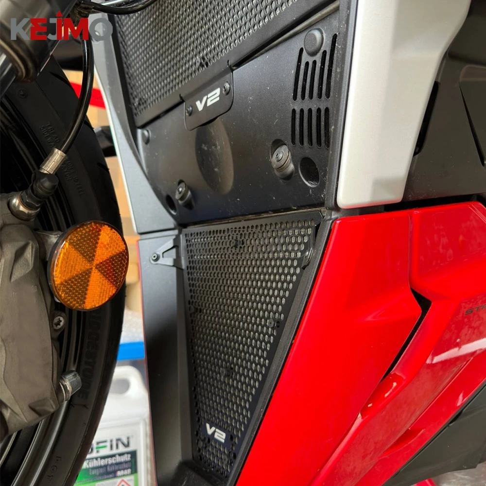

Upper Lower Radiator Guards Grille Cover Oil Cooled Protector Motorcycle For Ducati Streetfighter V2 2022 2023 2024 Accessories