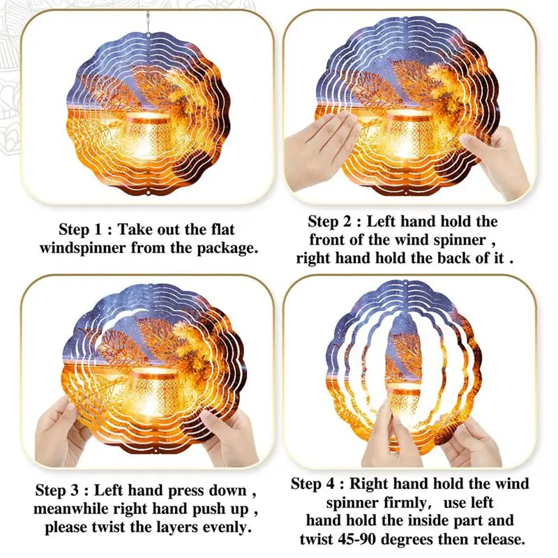A67M-3D Wind Spinner DIY  DIY Wind Spinner Blanks With Ball Spiral Tail For Suspension Trim For Yards Garden