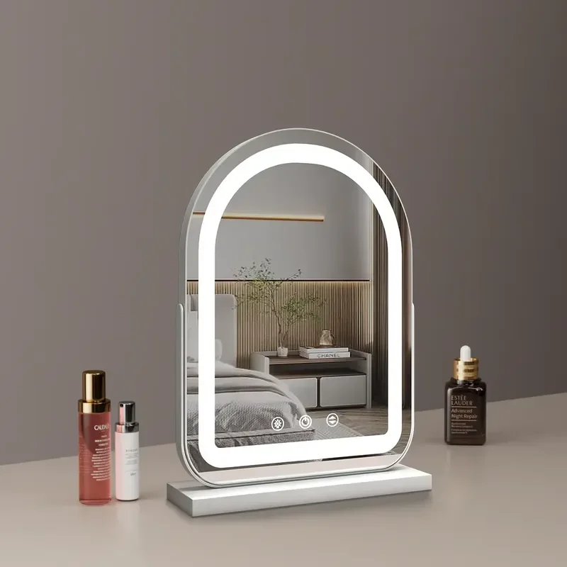 Intelligent Modern Touch Frameless Bathroom Mirror Three Color Dimmable LED Light IP65 Waterproof for Salon Hotel Villa