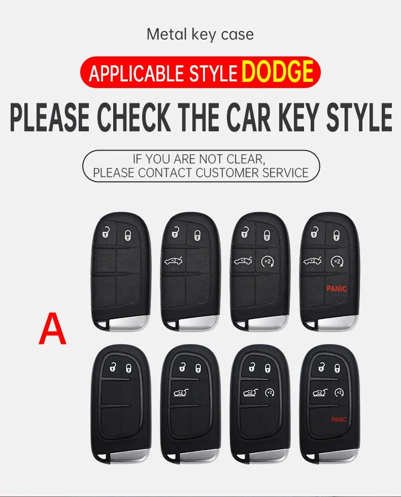 Zinc Alloy Leather Car Key Case Cover for Jeep Grand Cherokee Renegade Fiat Freemont Dodge Charger Challenger Durango Journey
